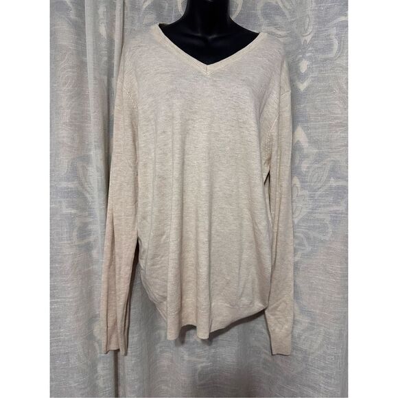 NEW WITH TAGS Hawker Rye STITCH FIX Men’s TAN Sweater Sz Large V-Neck Pullover v - Picture 1 of 8